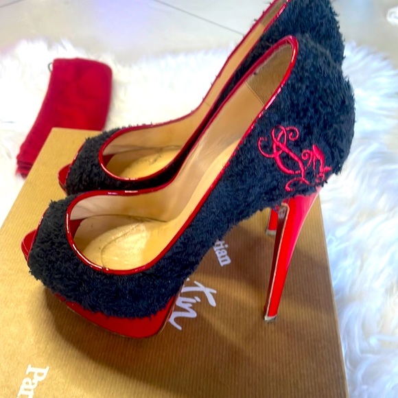 Christian Louboutin Cloth Heels - Picture 1 of 14